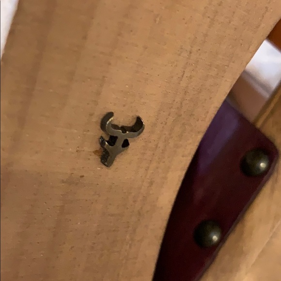 Anthroplogie Trask Tan & Brown Leather Ankle Strap Wooden Heels - Picture 8 of 8